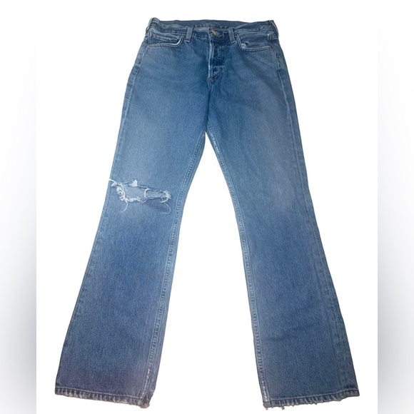GOLDSIGN - Nineties distressed high-rise bootcut jeans - Picture 3 of 16